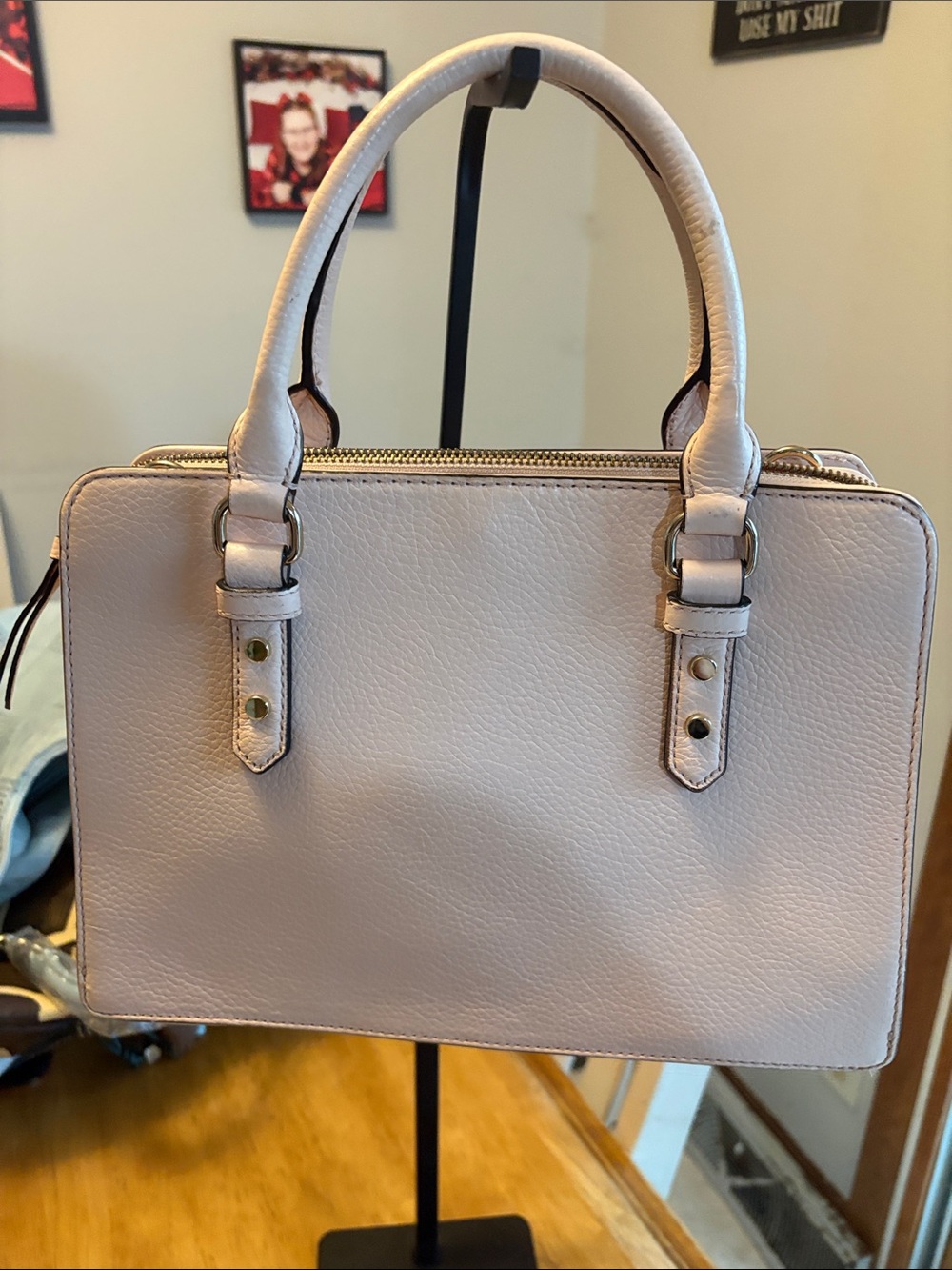 kate spade Blush Pink Pebbled Leather Satchel - Picture 2 of 5